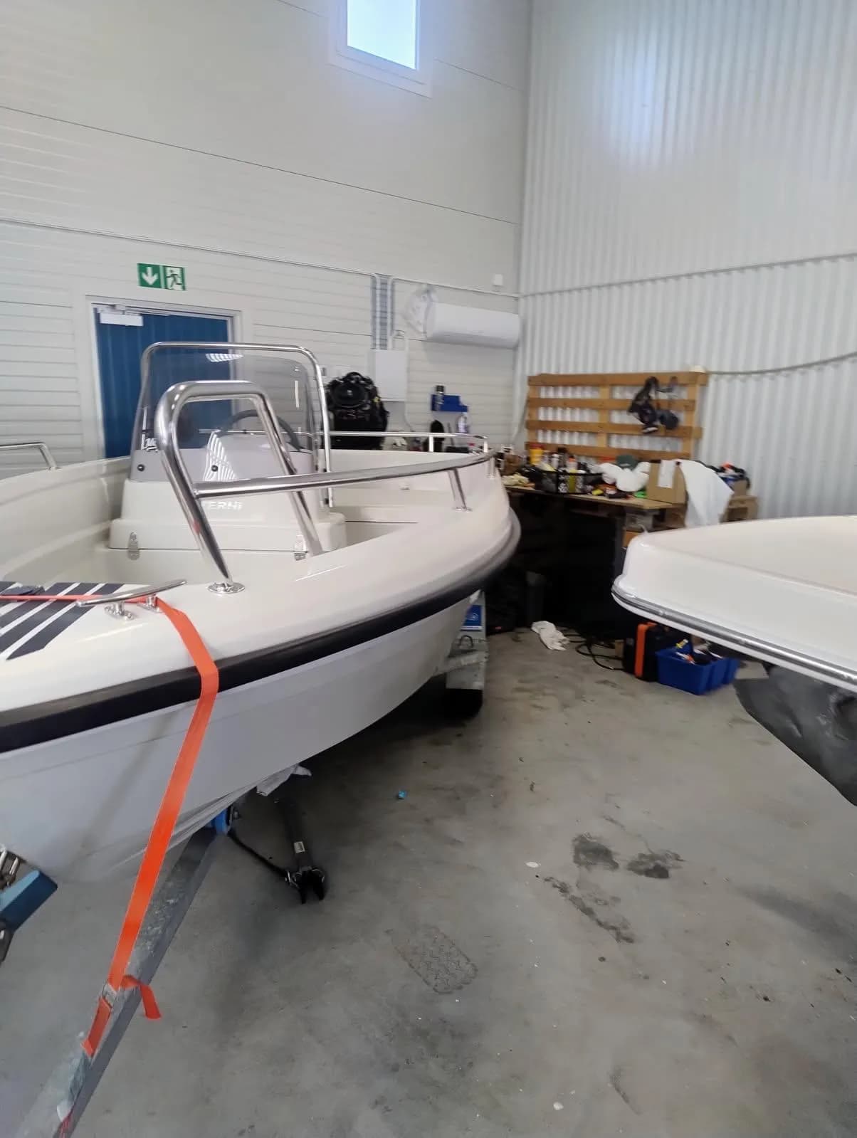 Liten båt interiör